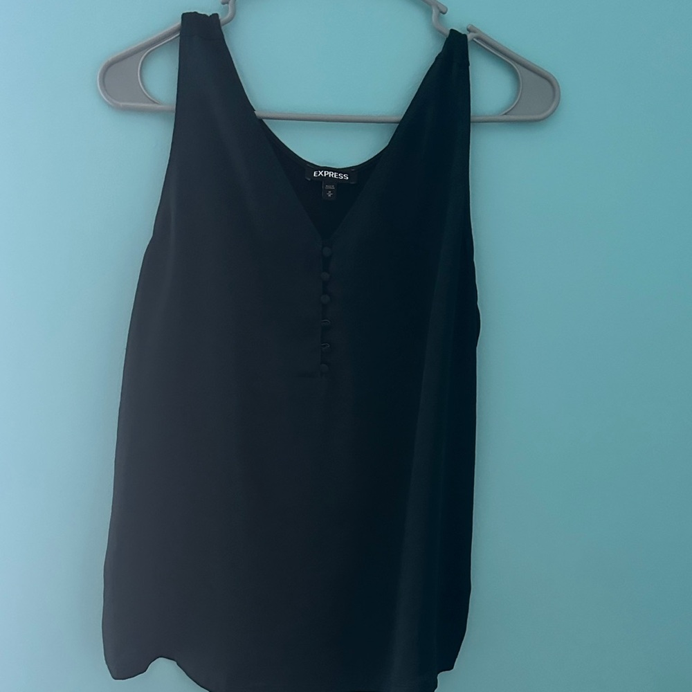Express Elegant Black Tank Top